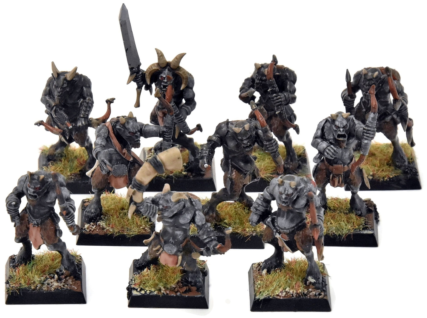 BEASTMEN 10 Ungors With Bows #2 WELL PAINTED Fantasy