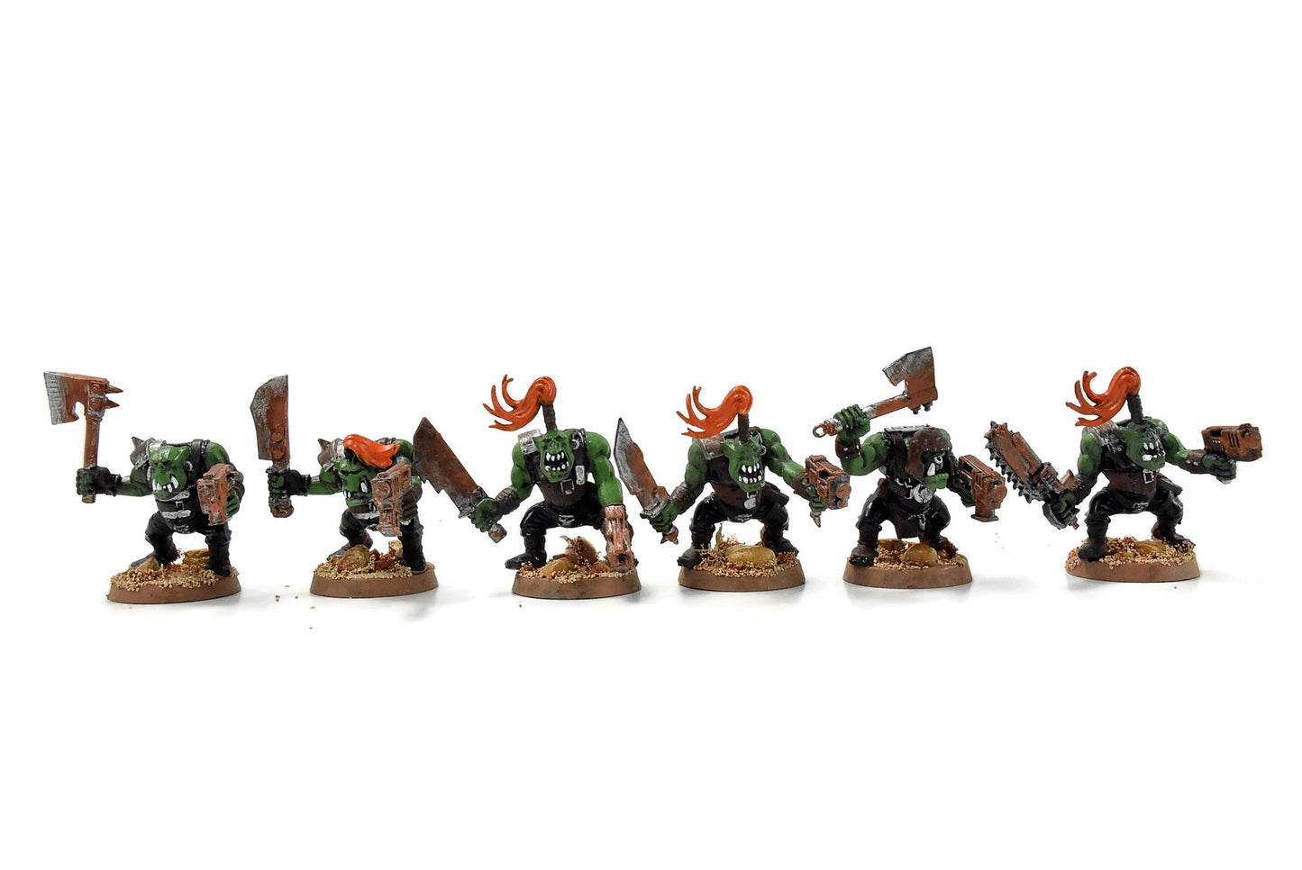 ORKS 10 Ork Boyz With Nob #5 WELL PAINTED 40K