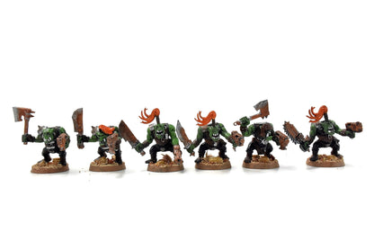 ORKS 10 Ork Boyz With Nob #5 WELL PAINTED 40K