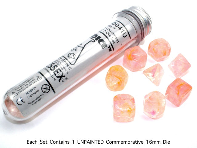 Nebula 7-Die Set Supernova Unpainted Luminary Chessex Dice (CHX30041U)