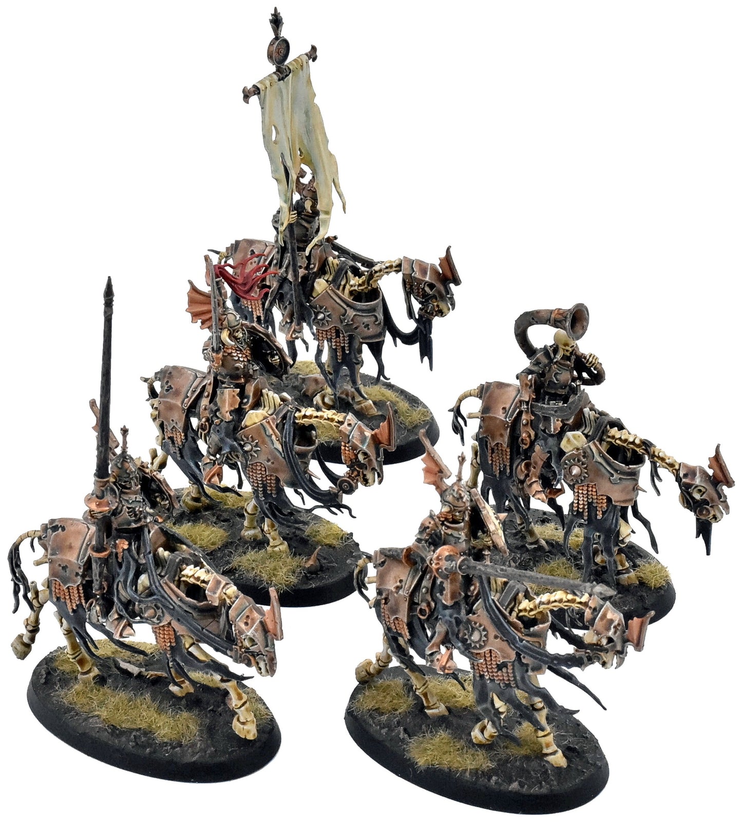SOULBLIGHT GRAVELORDS 5 Barrow Knights #1 COMMISSION PRO PAINTED Sigmar 1248