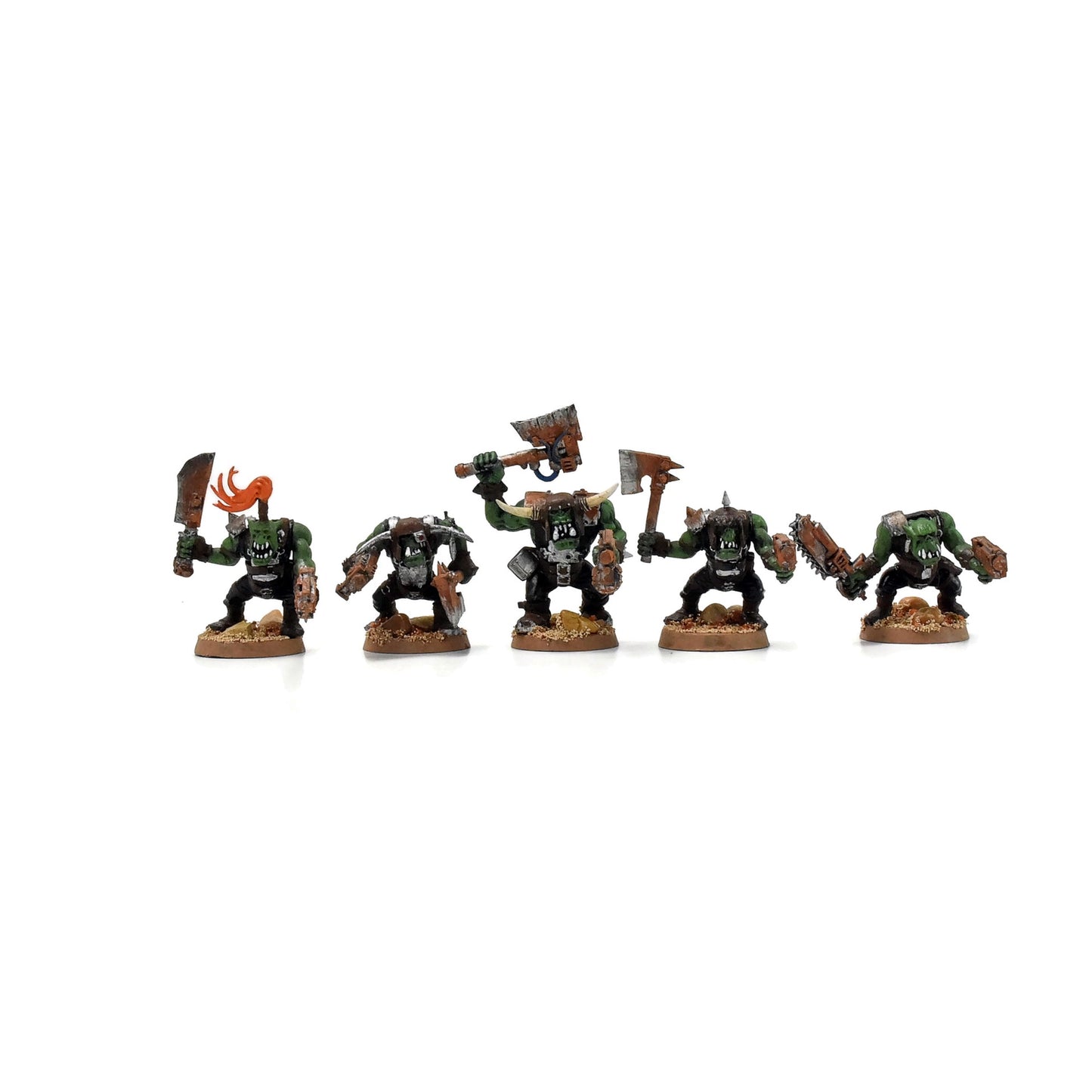 ORKS 10 Ork Boyz With Nob #9 WELL PAINTED 40K