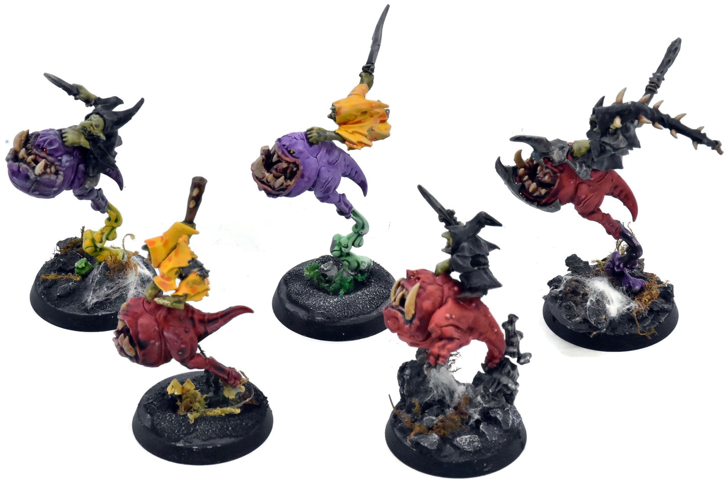GLOOMSPITE GITZ 5 Squig Hoppers #2 WELL PAINTED Warhammer Sigmar