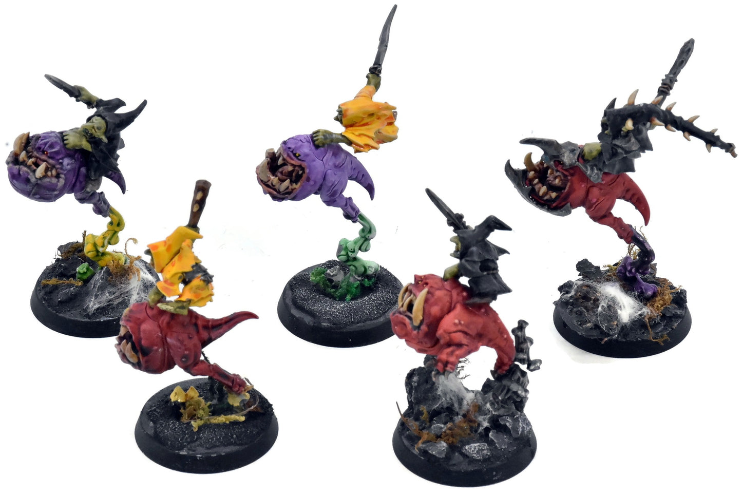 GLOOMSPITE GITZ 5 Squig Hoppers #2 WELL PAINTED Warhammer Sigmar