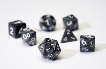 Sirius Dice Pearl Charcoal Grey 7-die Set