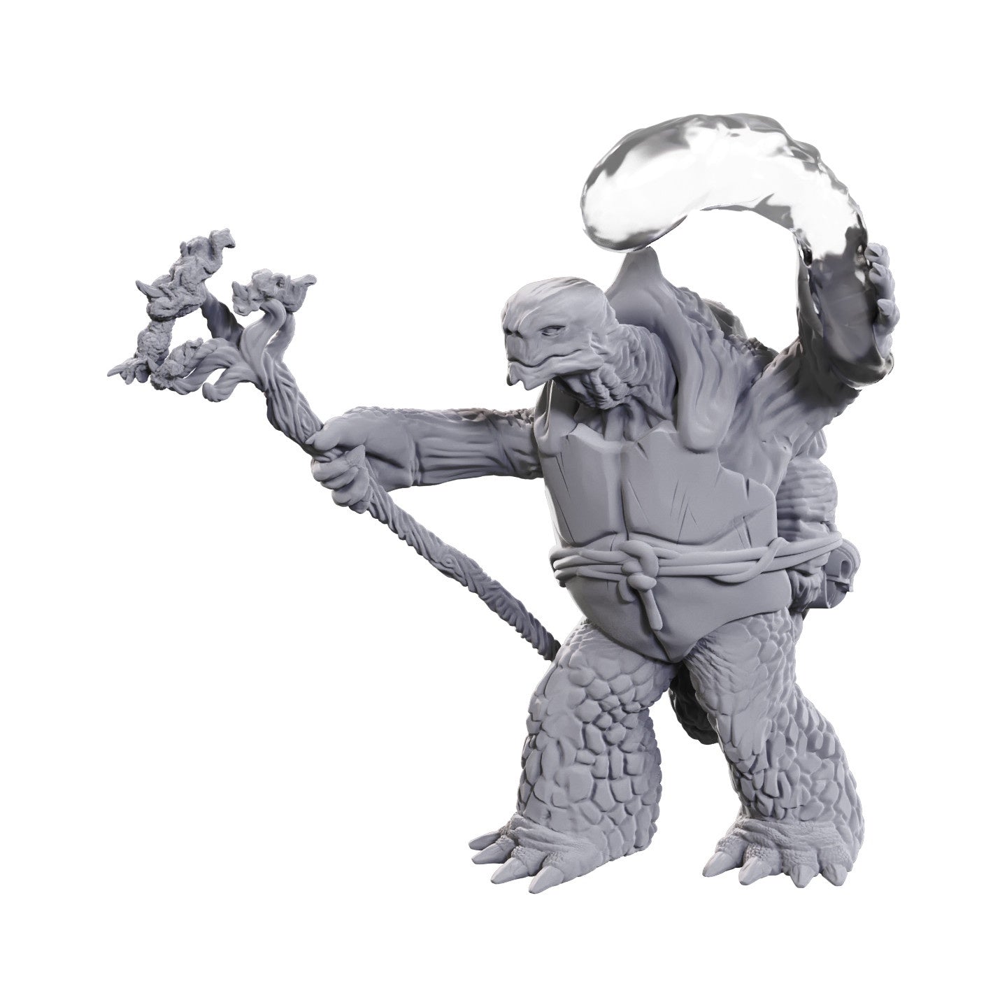 D&D Unpainted Minis WV24 Tortle Druid & Wild Shape Giant Lizard
