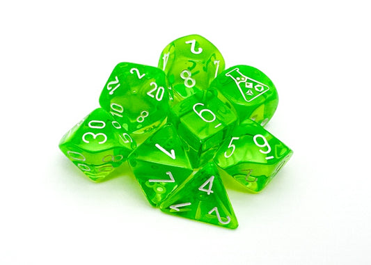Translucent 7-die Set Rad Green/white