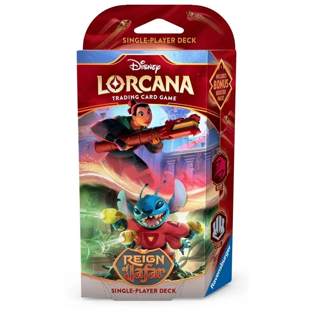 Disney Lorcana Le Règne de Jafar - Deck de démarrage Rubis/Acier (EN)