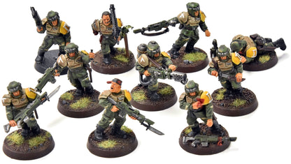 ASTRA MILITARUM 10 Cadian Shock Troops #3 WELL PAINTED Warhammer 40K