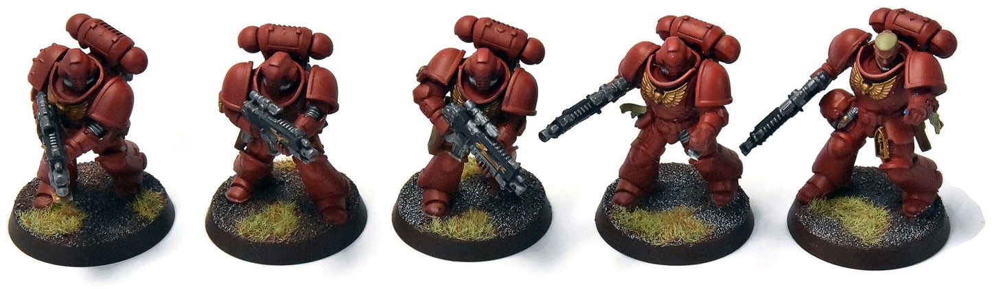 SPACE MARINES 5 Primaris Intercessors #2 WELL PAINTED Warhammer 40K