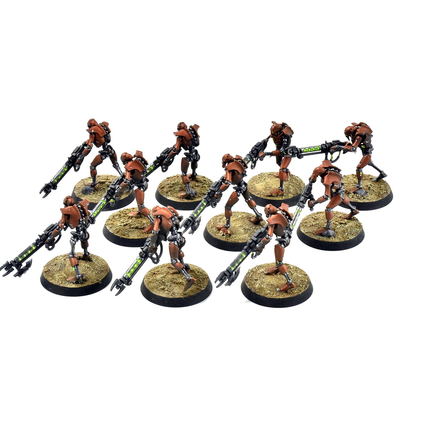 NECRONS 10 Warriors #2 WELL PAINTED Warhammer 40K 3664