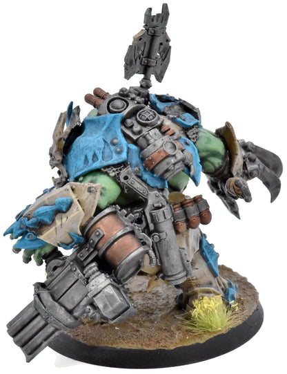 ORKS Warboss In Mega Armour #1 WELL PAINTED Warhammer 40K Converted