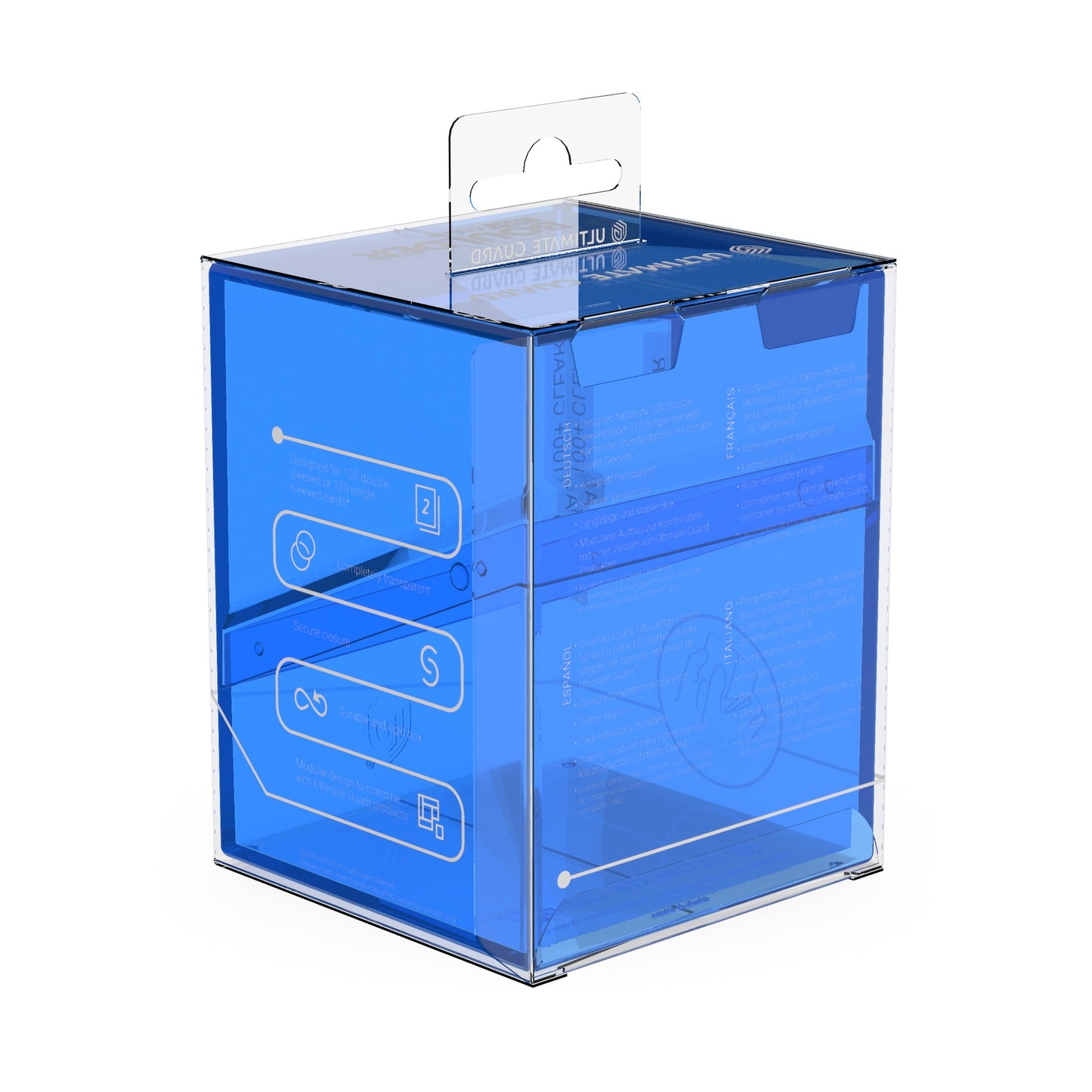 Ultimate Guard Deck Case Boulder 100+ Clear Sapphire
