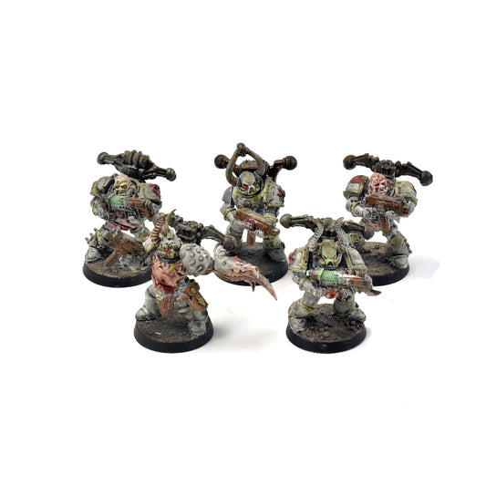 DEATH GUARD 5 Plague Marines #1 WELL PAINTED 40K