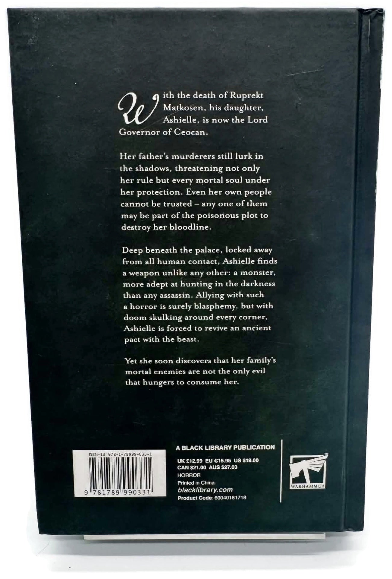 Warhammer Horror Novel The Oubliette - J C Stearns Hardback