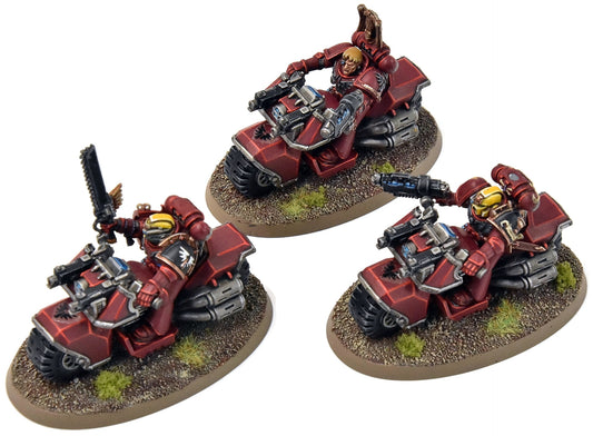 BLOOD ANGELS 3 Scout Bike #2 WELL PAINTED Warhammer 40K Bikes