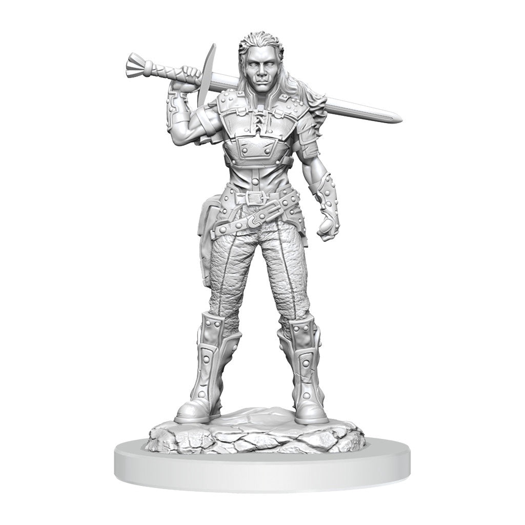 D&d Unpainted Minis Wv20 Orc Fighter Female