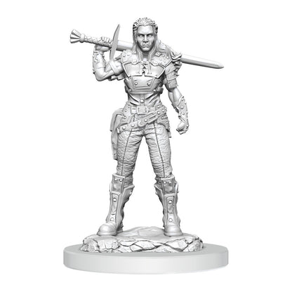 D&d Unpainted Minis Wv20 Orc Fighter Female