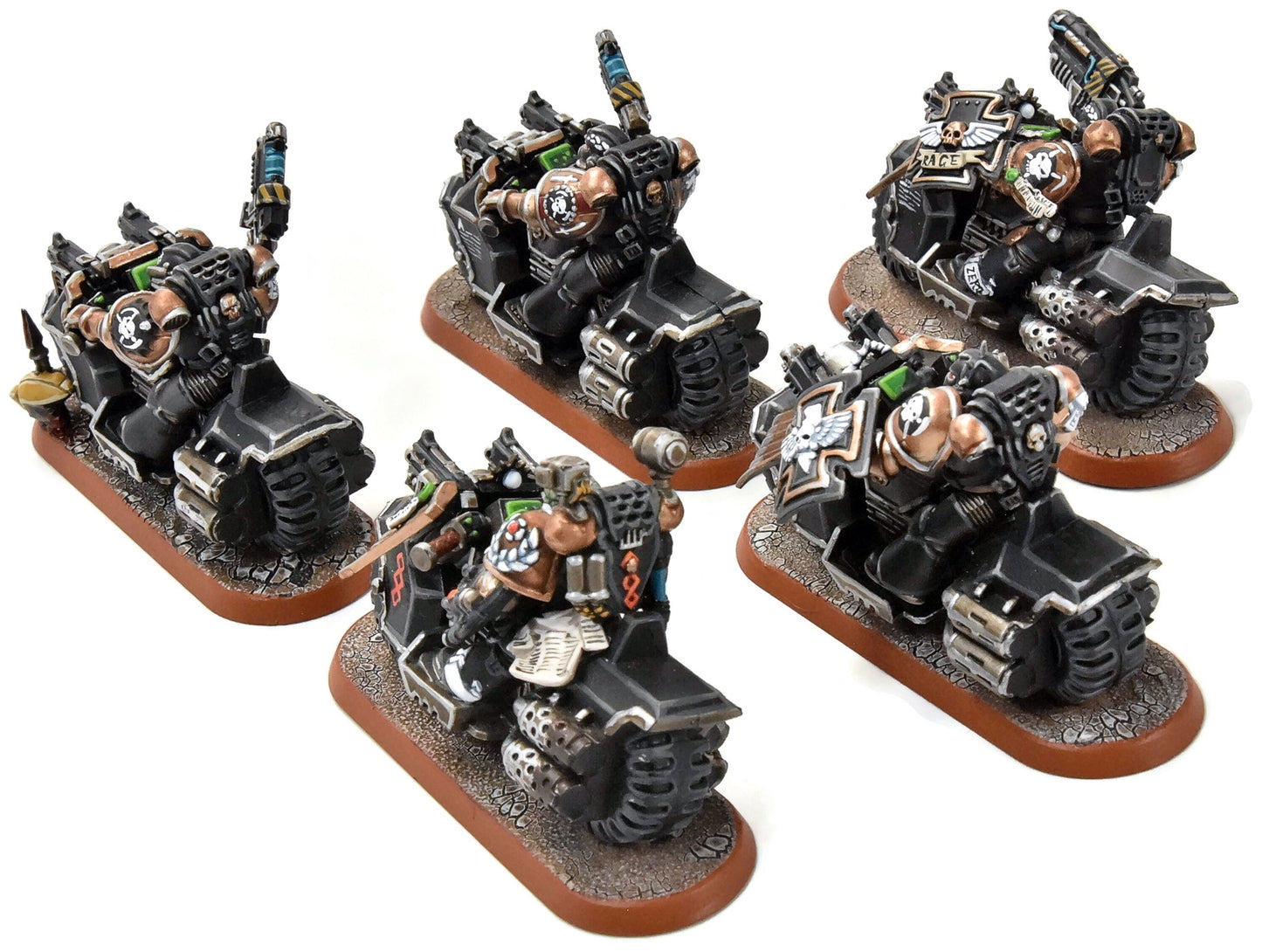 SPACE MARINES 5 Bikers #1 PRO PAINTED Warhammer 40K