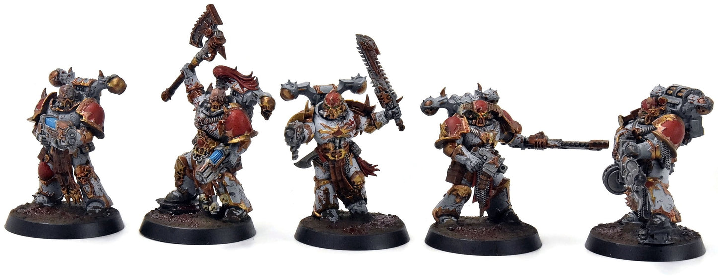 CHAOS SPACE MARINES 10 Chaos Space Marines #1 WELL PAINTED Legionnaries 40K