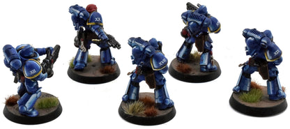 SPACE MARINES 5 Infernus Squad #1 WELL PAINTED Warhammer 40K Ultramarines