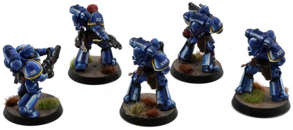 SPACE MARINES 5 Infernus Squad #1 WELL PAINTED Warhammer 40K Ultramarines