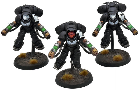 SPACE MARINES 3 Raven Guard Primaris Inceptors #1 WELL PAINTED Warhammer 40K