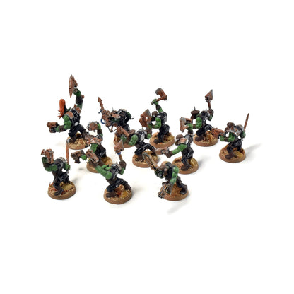 ORKS 10 Ork Boyz With Nob #6  40K
