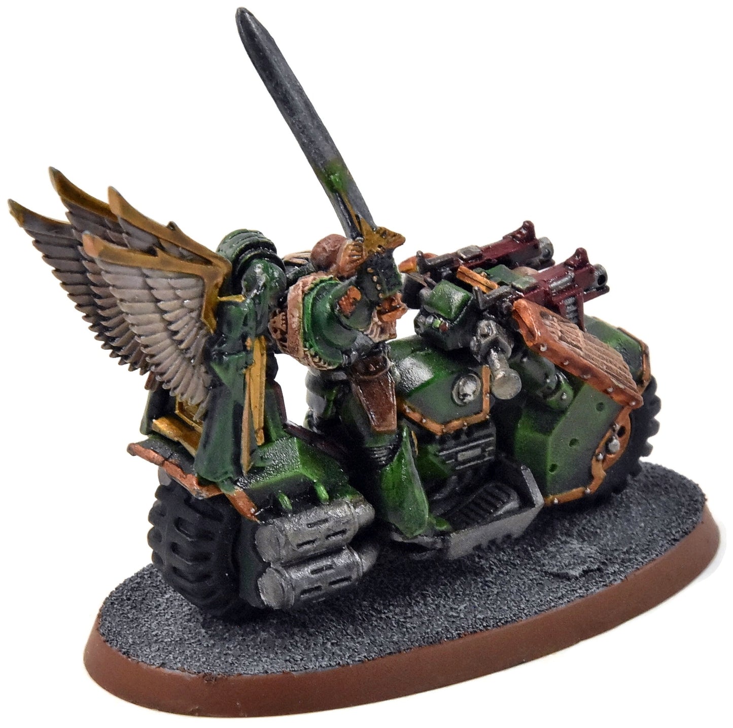 DARK ANGELS Captain On Bike #1 WELL PAINTED METAL Warhammer 40K