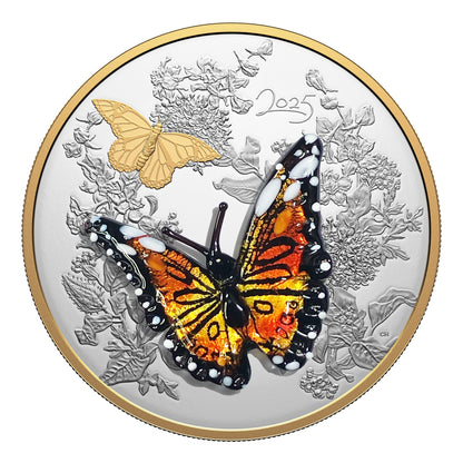 Murano Monarch Butterfly – Half Kilo Fine Silver Coin