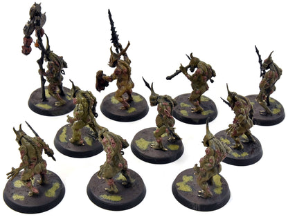 MAGGOTKIN OF NURGLE 10 Plaguebearers #1 WELL PAINTED Sigmar