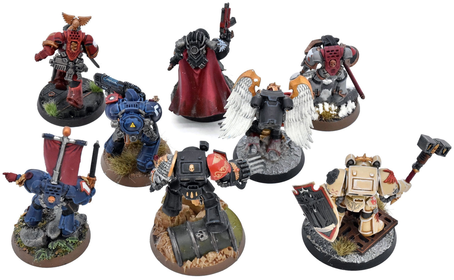 SPACE MARINES 8 Loose Models #1 WELL PAINTED Warhammer 40K