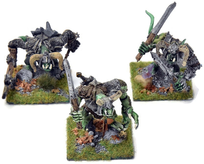 BEASTMEN 3 Chaos Trolls #2 WELL PAINTED Metal