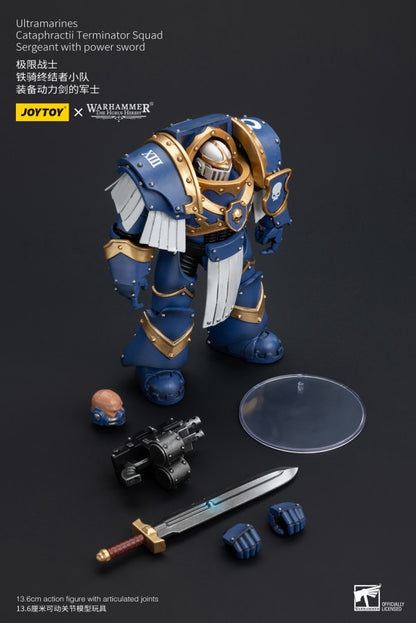 Cataphractii Terminator Squad Sergeant with Power Sword Ultramarines Joy Toy