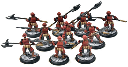 WARMACHINE 10 Steelhead Halberdiers #1 WELL PAINTED METAL mercenairies