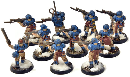 ASTRA MILITARUM 10 Cadian Shock Troops #1 Warhammer 40K WELL PAINTED