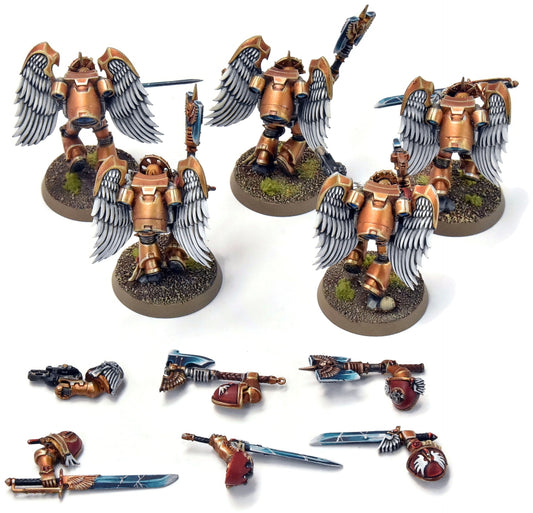BLOOD ANGELS 5 Sanguinary Guards #7 Magnetized PRO PAINTED Warhammer 40K