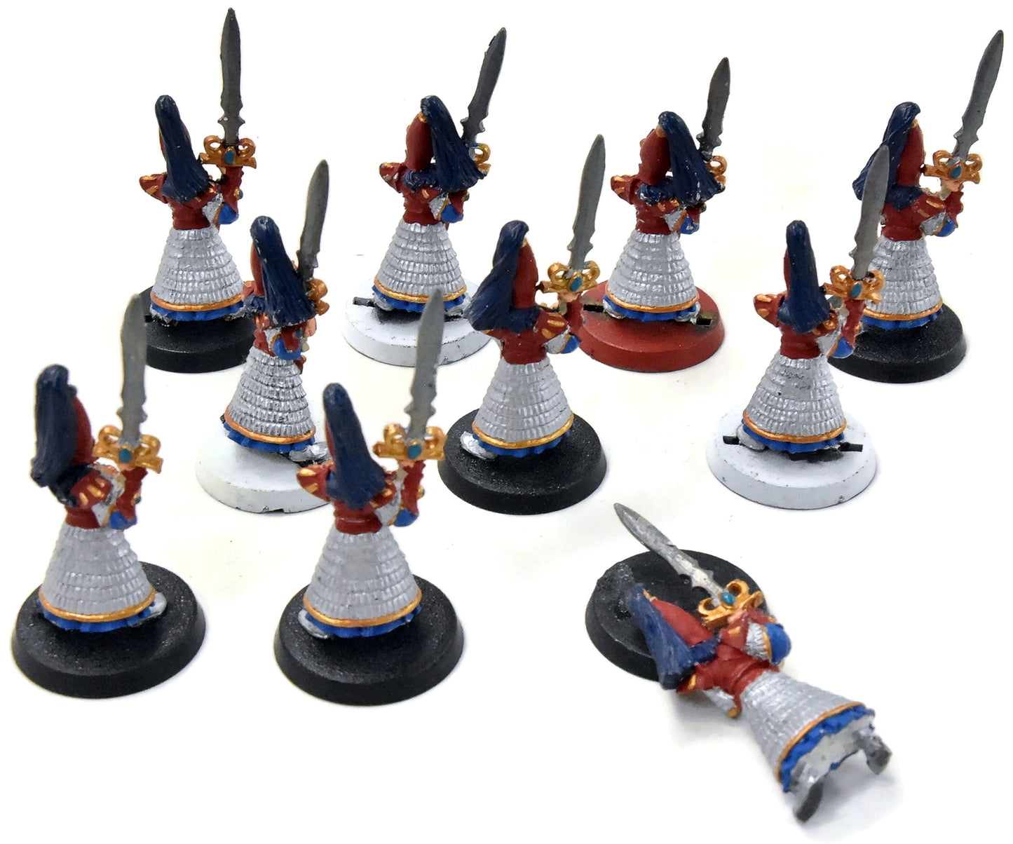 HIGH ELVES 10 Sword Masters #3 METAL Warhammer Fantasy