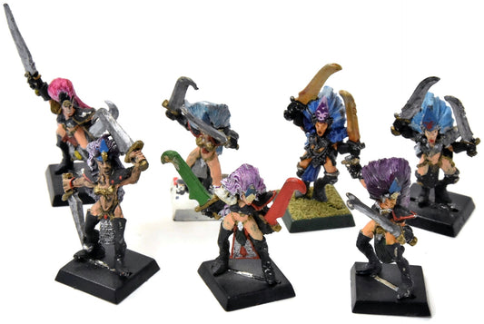 DARK ELVES 7 Marauder Witch Elves #1 CLASSIC METAL Warhammer Fantasy