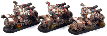 CHAOS SPACE MARINES 3 Bikers #1 WELL PAINTED Warhammer 40K