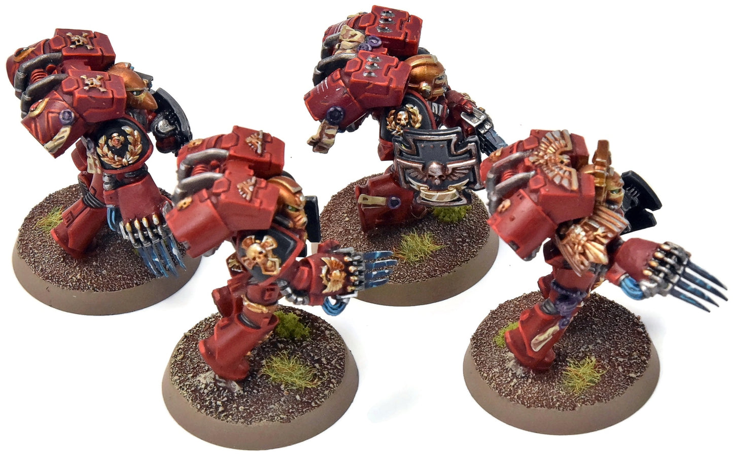 BLOOD ANGELS 4 Vanguard Veteran Squad #12 PRO PAINTED Warhammer 40K