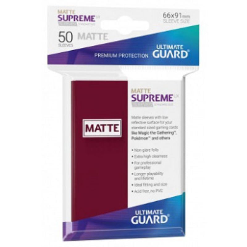 Ultimate Guard Sleeves Supreme Ux Matte Burgundy 50Ct