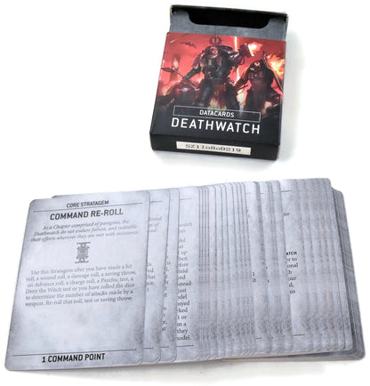 DEATHWATCH Datacards USED Mint Condition Warhammer 40K