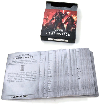 DEATHWATCH Datacards USED Mint Condition Warhammer 40K