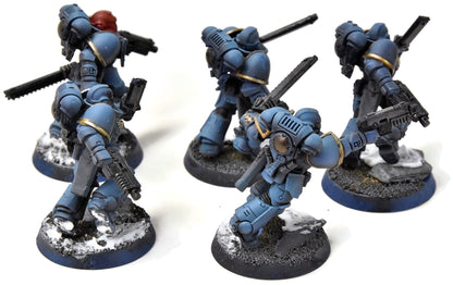 SPACE MARINES 5 Assault Intercessors #1 WELL PAINTED Warhammer 40K 5173