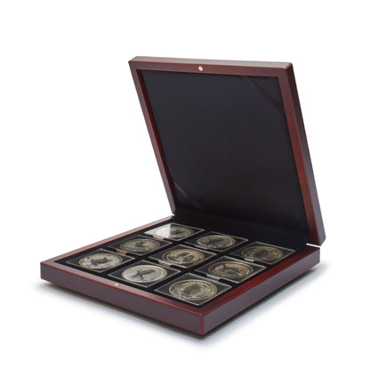 Small Coin Box Volterra With 9 Square Spaces 50X50 MM