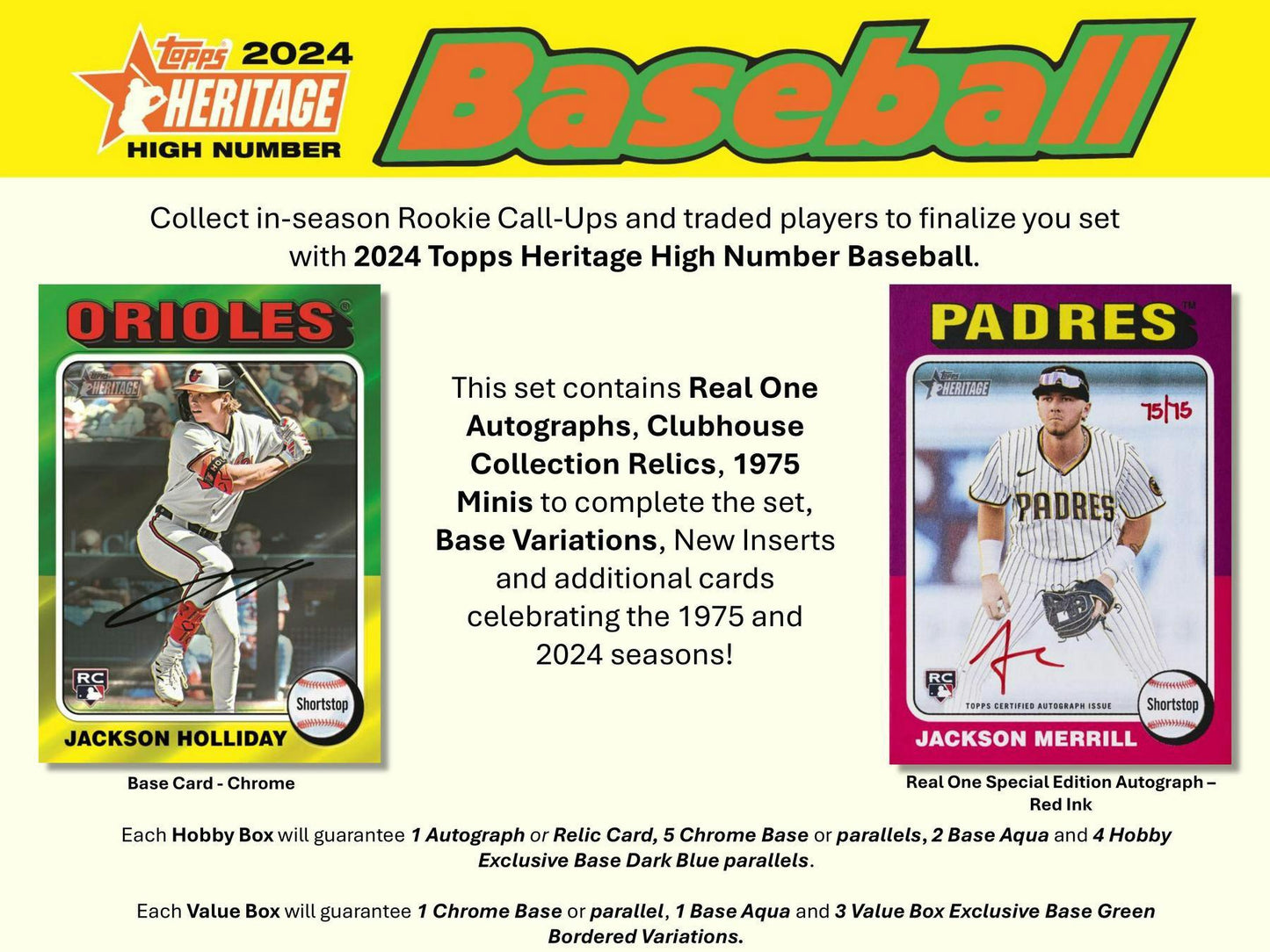 2024 Topps Heritage High Number Baseball Blaster Value Box
