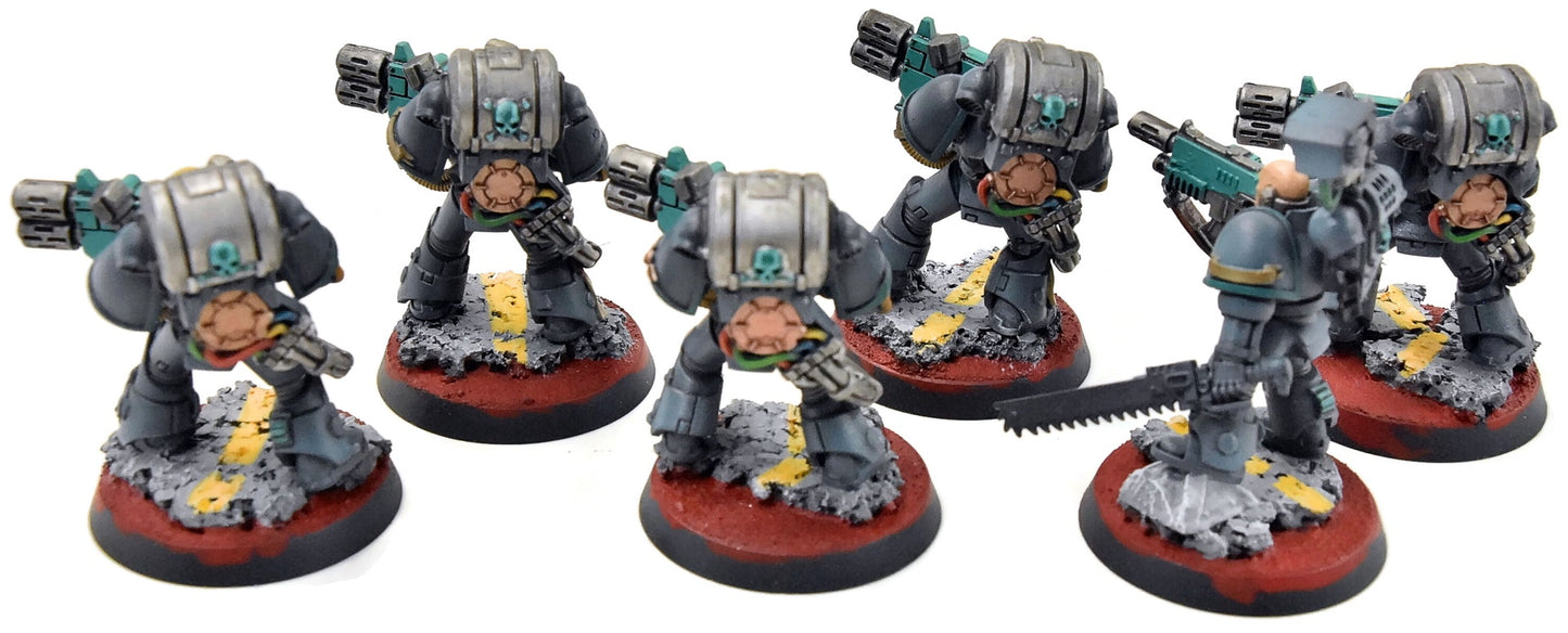 SPACE MARINES 6 Devastators #1 WELL PAINTED Warhammer 40K
