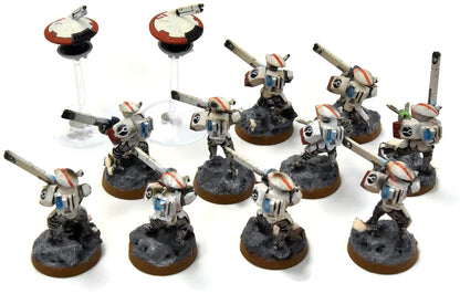 TAU EMPIRE 10 Fire Warriors #4 WELL PAINTED Warhammer 40K