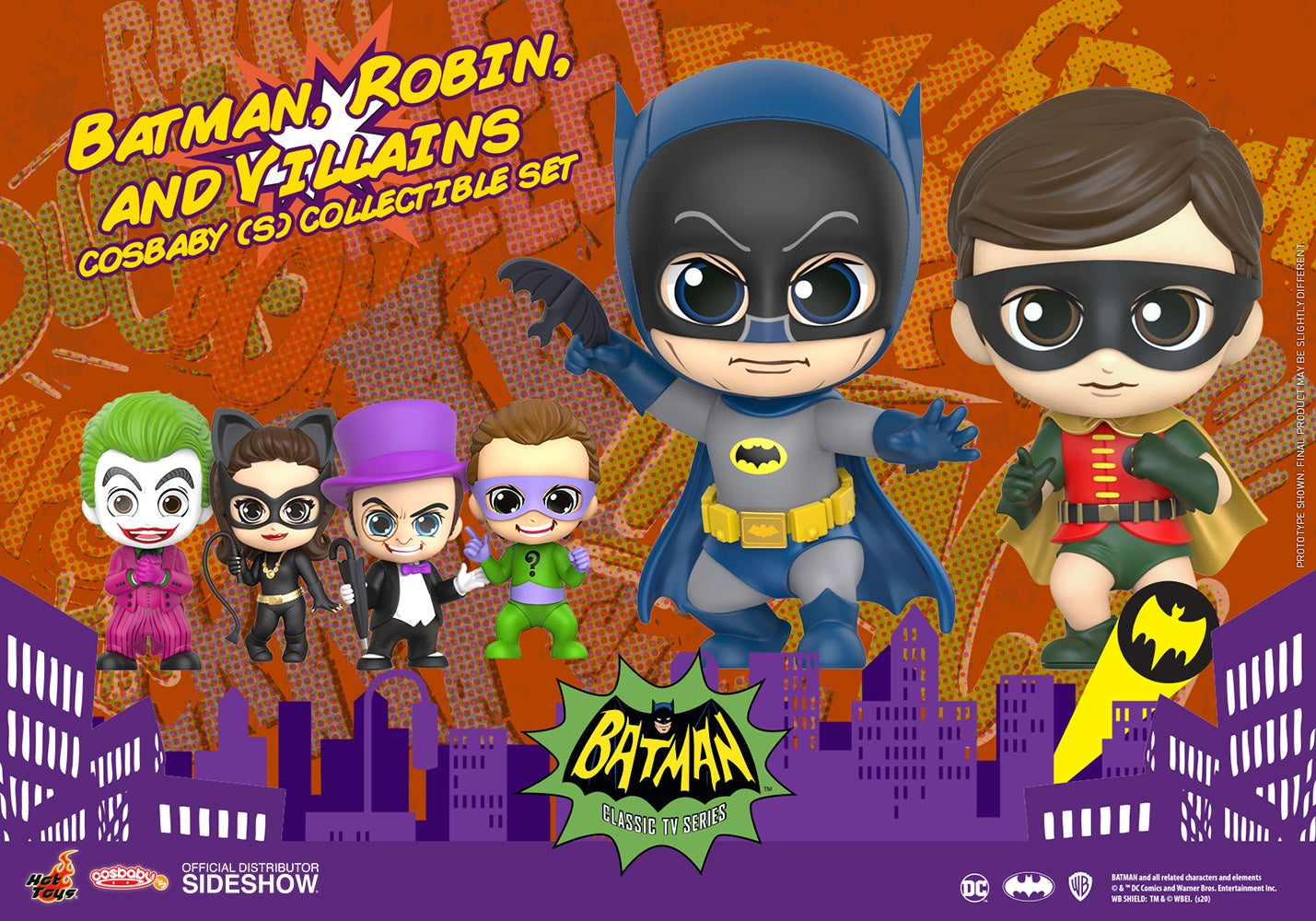Batman, Robin, and Villains Cosbaby(S) Collectible Set (Hot Toys)